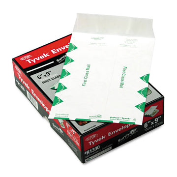 Survivor® First Class Catalog Mailers, Dupont Tyvek, #6 1-2, Square Flap, Redi-strip Closure, 6 X 9, White, 100-box freeshipping - TVN Wholesale